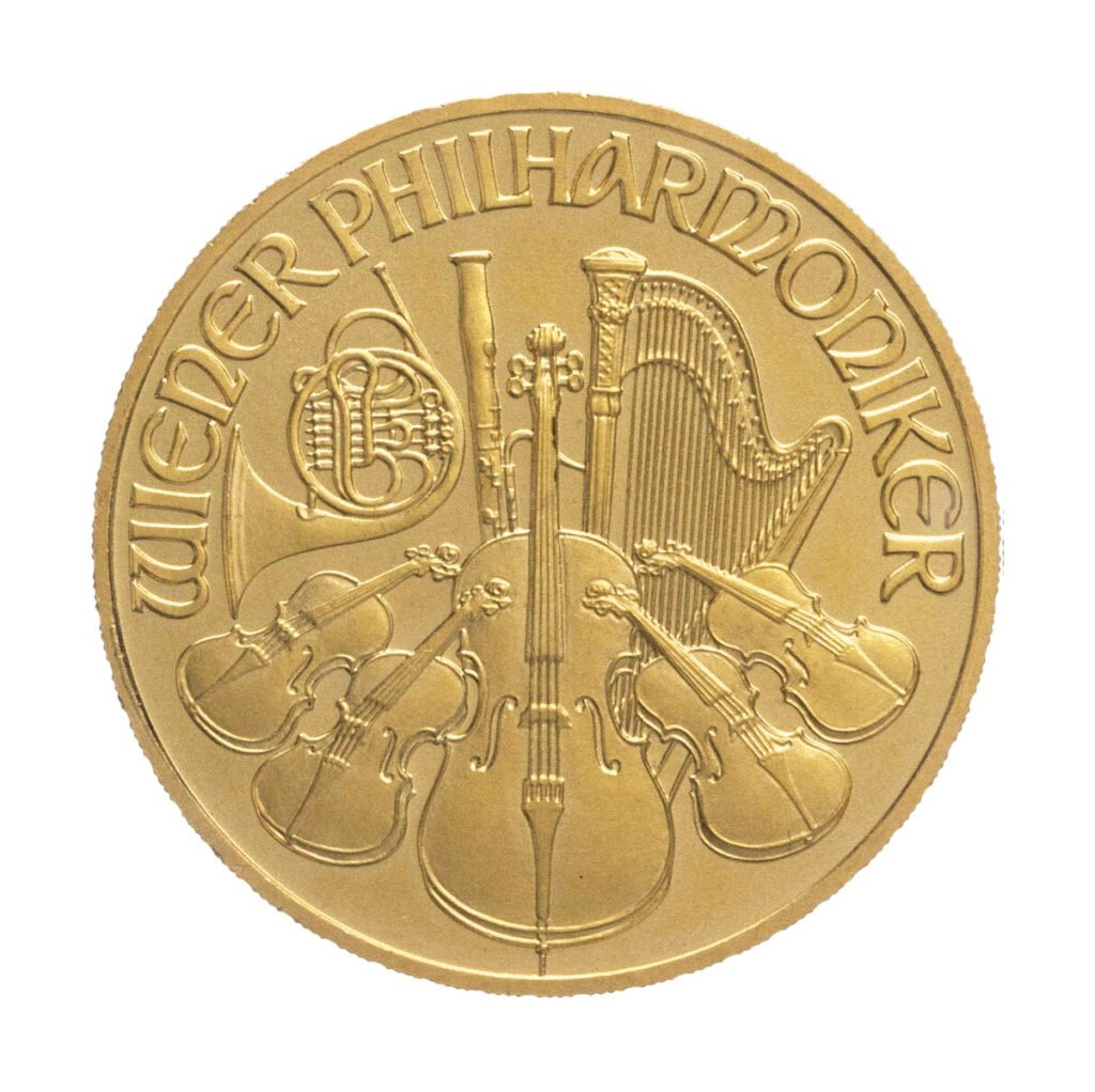 Pièce Philharmonique de Vienne en or.